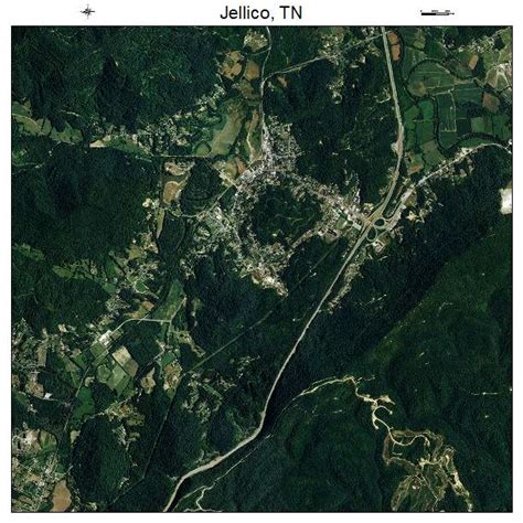 Aerial Photography Map of Jellico, TN Tennessee