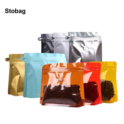 StoBag Bolsa De Embalaje Para Granos De Caf 20 Piezas De 250g Con V