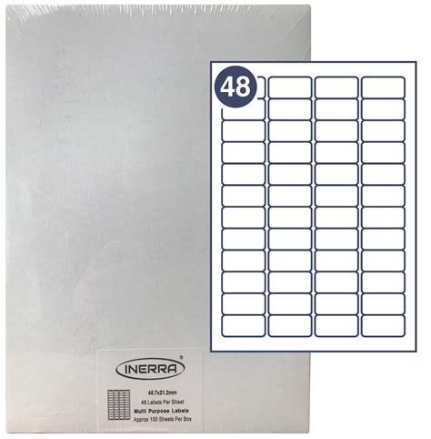 Blank Return Address Labels 48 Per Sheet