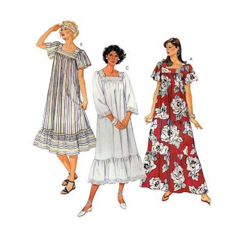 Women S Loose Fitting Muumuu Dress Sewing Pattern Misses Plus Size