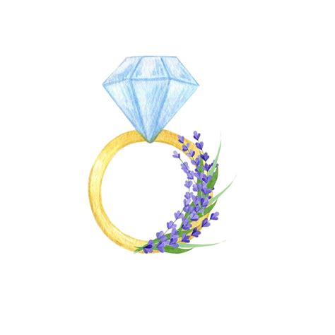 Premium Photo Watercolor Illustration Of Wedding Rings