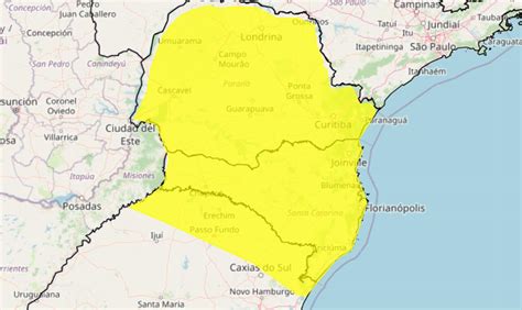 Alerta Amarelo Para Temporais Chuva Intensa Raios E Ventania No RS