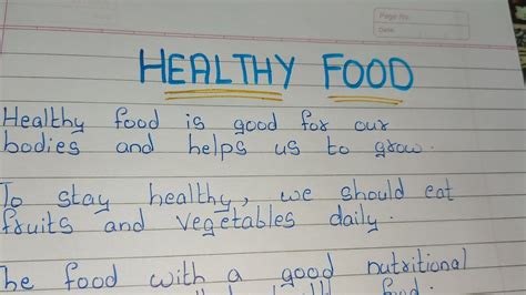 12 Lines On Healthy Food Essay On Healthy Food In English YouTube