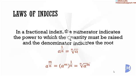 Laws Of Indices Algebra Youtube