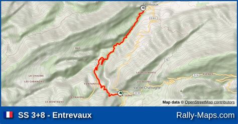 Ss Entrevaux Stage Map Rallye D Antibes Erc Rally