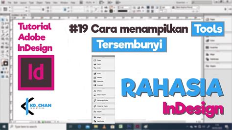 Tutorial Indesign Cara Menampilkan Tools Tersembunyi Di Indesign