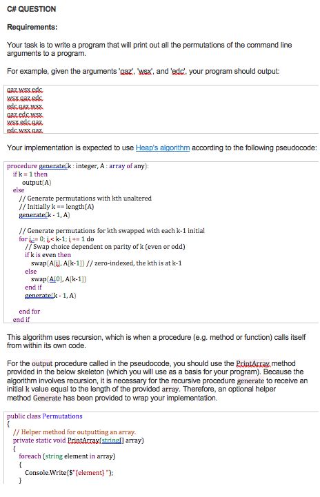 Solved C Question Requirements Task Write Program Print S Command Line Arguments Program