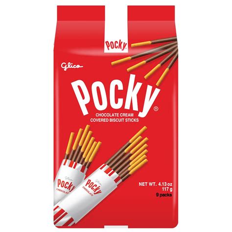 glico pocky chocolate covered biscuit sticks  piece family pack