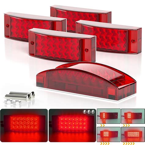 Amazon BJZ Trailer Marker LED Lights Red 21LED Side Marker