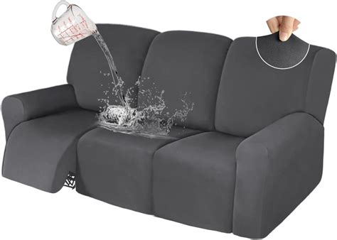 Aliecom 8 Piece 100 Waterproof Recliner Couch Covers For