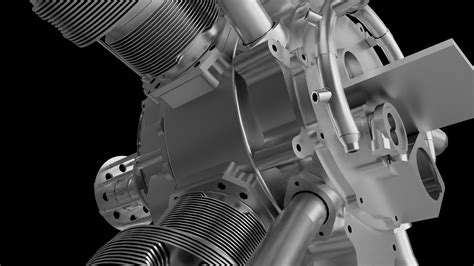 Five Cylinder Radial Engine 3d Model Cgtrader