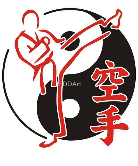 "Yin Yang Asian Martial Arts Karate Fighter Symbol" by EDDArt | Redbubble