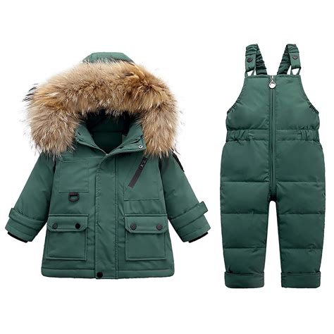 Toddler Snowsuit Boy Baby Winter Coat Kids One-Piece Snowsuits Overalls