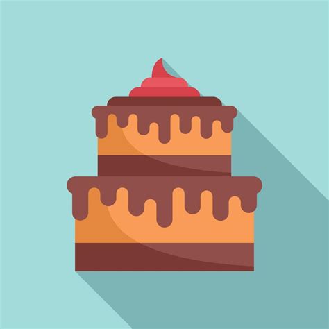 wedding cake icon flat vector happy anniversary  vector art
