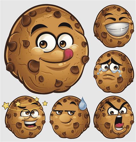 Cartoon Crying Face Expression Pack Christmas Cookie Chocolate Chip