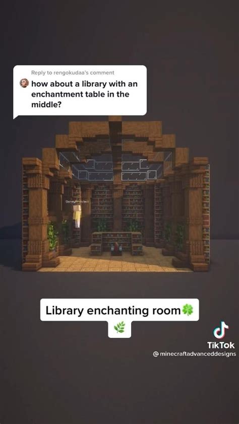 how to build a library in minecraft for enchantment table