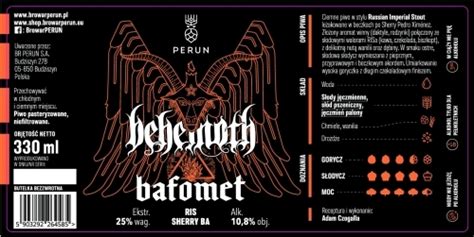 Пиво Perun Behemoth Bafomet Sherry Pedro Ximenez BA Купить пиво