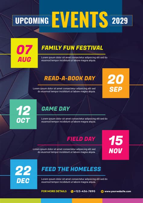 Event Schedule Flyer Template Postermywall