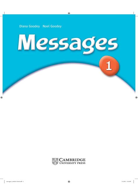 Messages 1 student's book | English learning books, Learn english ...