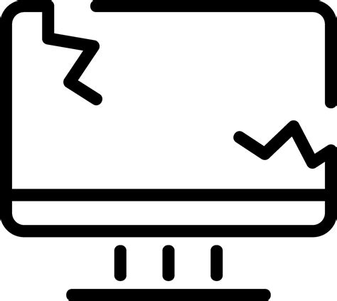 broken screen line icon 29133446 Vector Art at Vecteezy