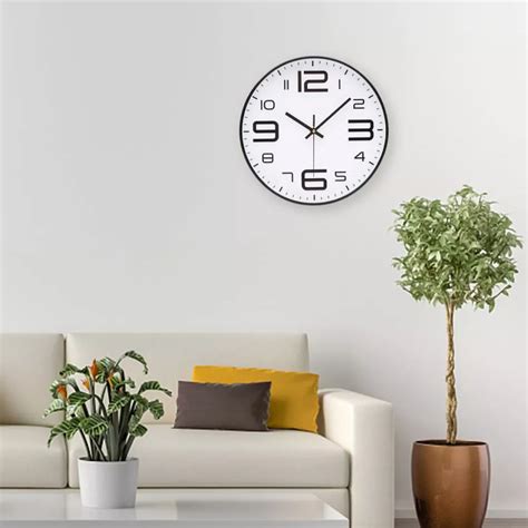 Reloj de pared 30 cm diámetro borde negro fondo blanco Mis Petates