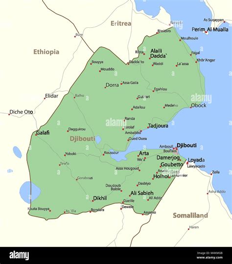 Mapa De Djibouti Imágenes Vectoriales De Stock Alamy