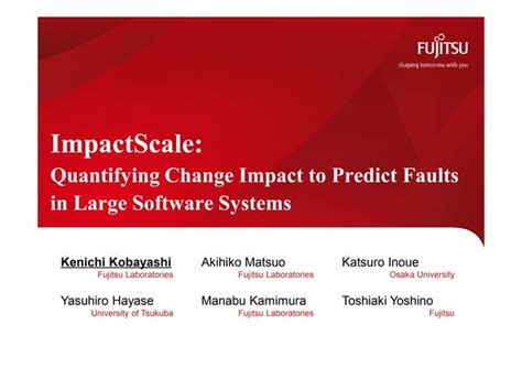 impact analysis impactscale quantifying change impact  predict