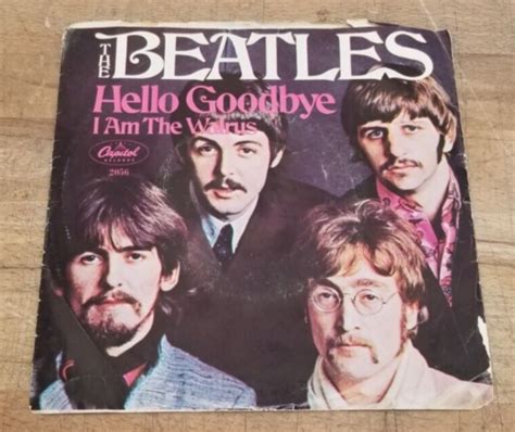 Beatles Hello Goodbye I Am The Walrus 1967 45rpm Capitol Scranton Press Used Ebay