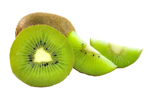 Juicy Kiwi Fruit Isolated On White Background Kiwi, Ripe, Vegetarian