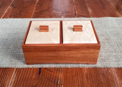 Wooden Keepsake Box Jatoba With Figured Birdseye Maple And Padauk