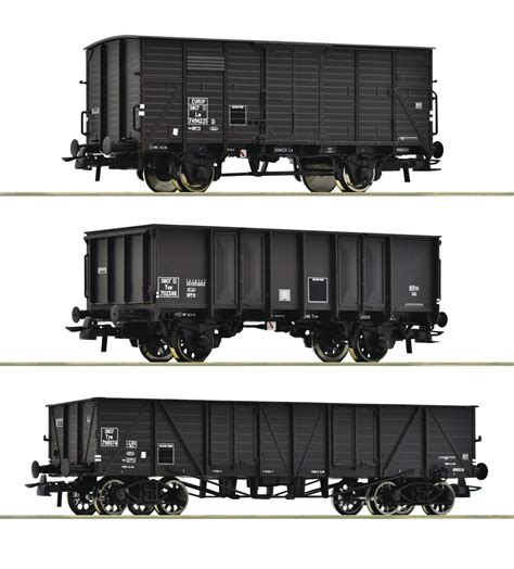 Roco 76004 3er Set Güterwagen Ep III SNCF 52 00