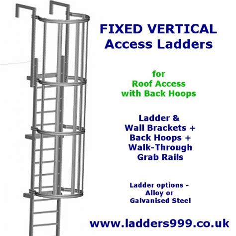 Vertical Fixed Ladders Ladder With Hoops For Roof Hatch Access By