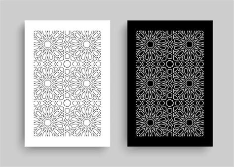 Premium Vector Ornamented Covers Design In Black And White Colors