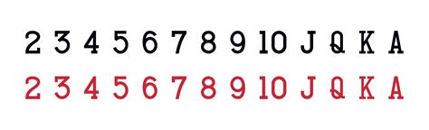 set  numbers  letters element casino playing cards symbols