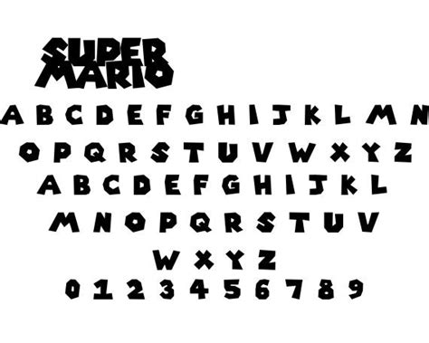 Super Mario Font, Mario Font, Super Mario Letters, Super Mario Font Svg ...