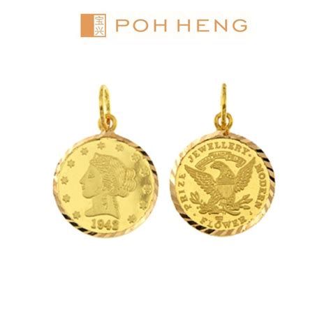 Poh Heng Jewellery 22k Lady Liberty Pendant In Yellow Gold [price By Weight] Lazada Singapore