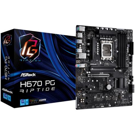 Placa Mãe AsRock H670 PG RIPTIDE Chipset H670 Intel LGA 1700 ATX