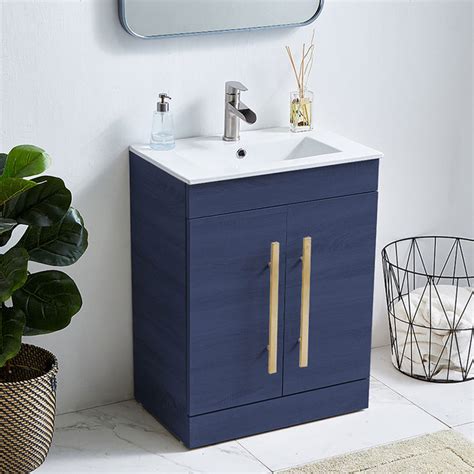 Mercer41 Naiah 24 Blue Modern Free Standing Single Bathroom Vanity Set