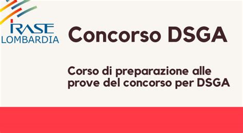 Corso Di Preparazione Al Concorso Per DSGA Irase Lombardia