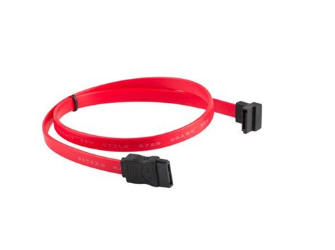 SATA DATA III 6GB S F F KABEL 50CM ABGEWINKELT GERADE ROT LANBERG