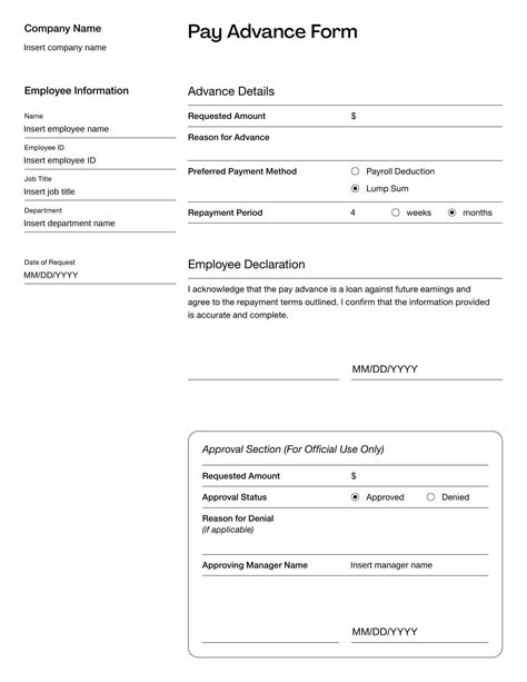 pay advance form template fill  sign  lumin