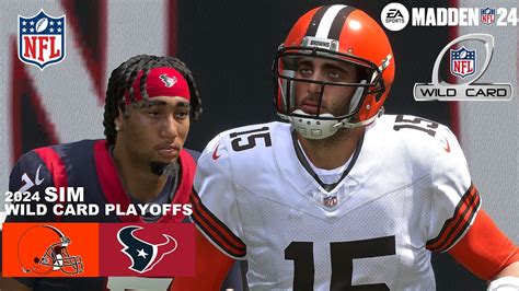 Madden Browns Vs Texans Wildcard Playoff Game Full Simulation