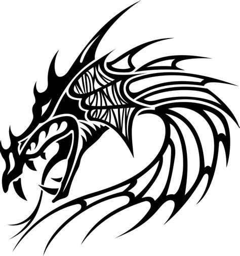 Tribal Dragon Tattoo Vector Free Vector cdr Download - 3axis.co