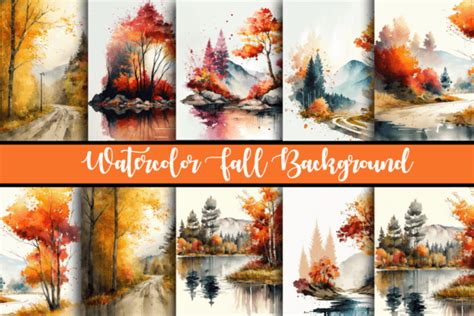 Watercolor Fall Background Graphic by Printable Design · Creative Fabrica