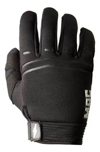 Guantes Moto Invierno Cuero Neoprene Mac Atomic Negro Color Talle L