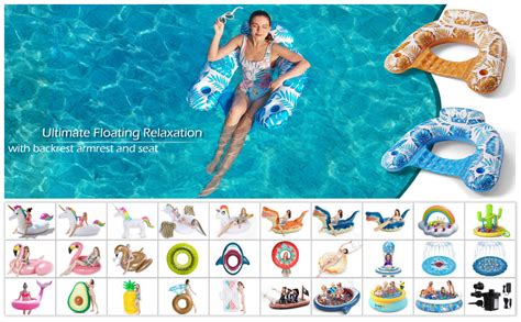 amazoncom jasonwell inflatable pool float chair  pack floating