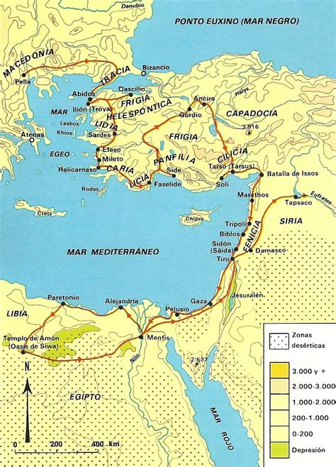 Route Of Alexander The Great Since His Departure From Macedonia In