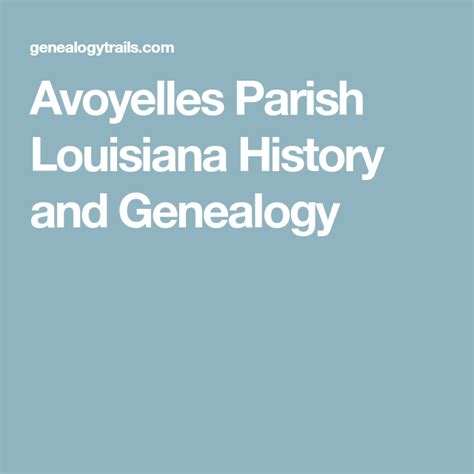 Avoyelles Parish Louisiana History and Genealogy | Louisiana history, Avoyelles parish, Parish