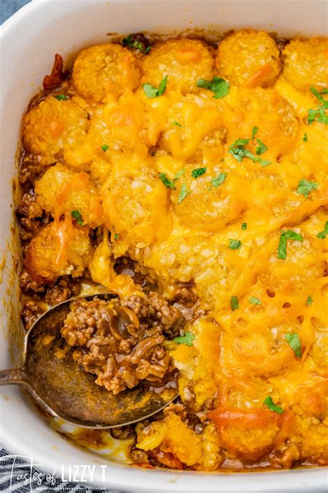 Classic Tater Tot Casserole Recipe Tastes Of Lizzy T