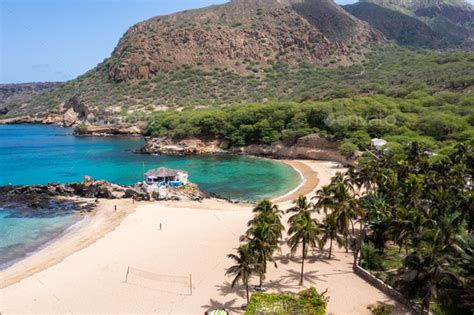 Aerial View Of Tarrafal Beach In Santiago Island In Cape Verde Cabo